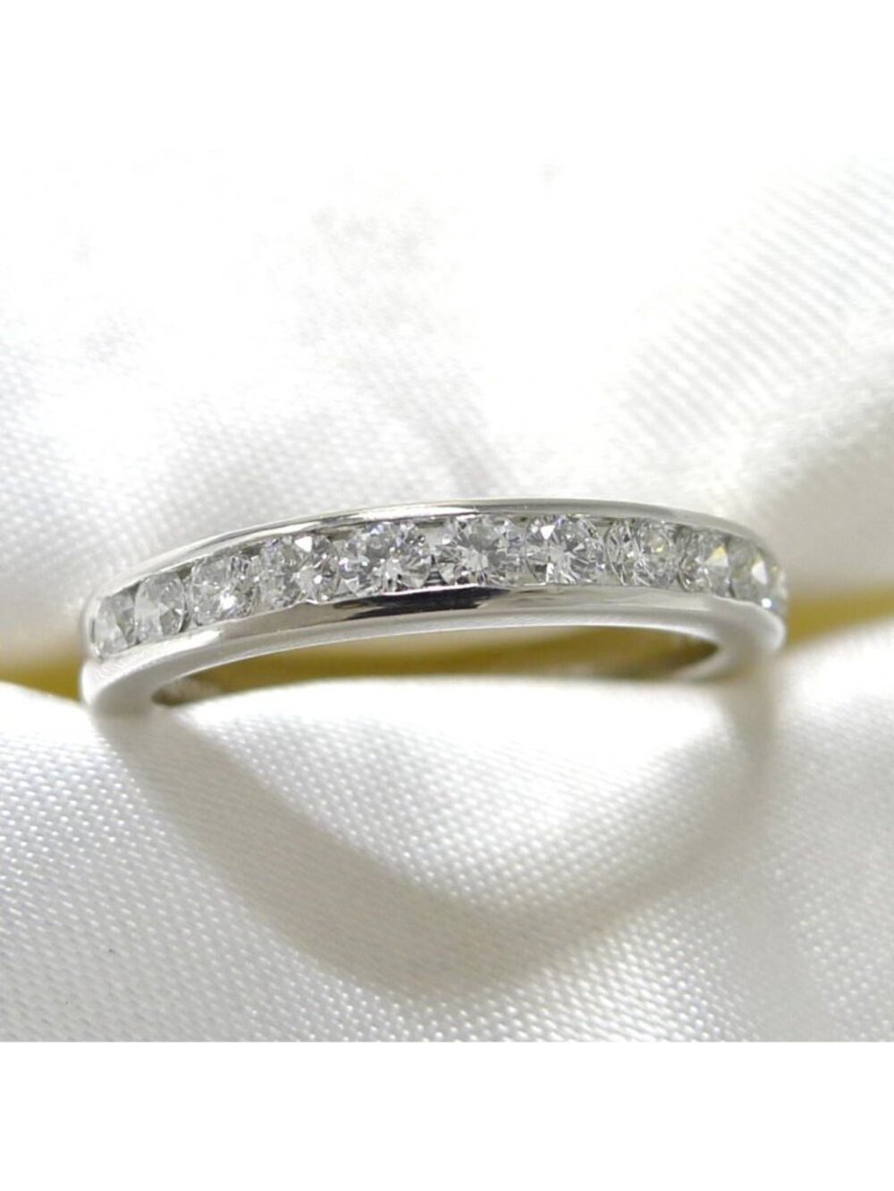 Tiffany & Co Half Eternity Diamond Ring Platinum